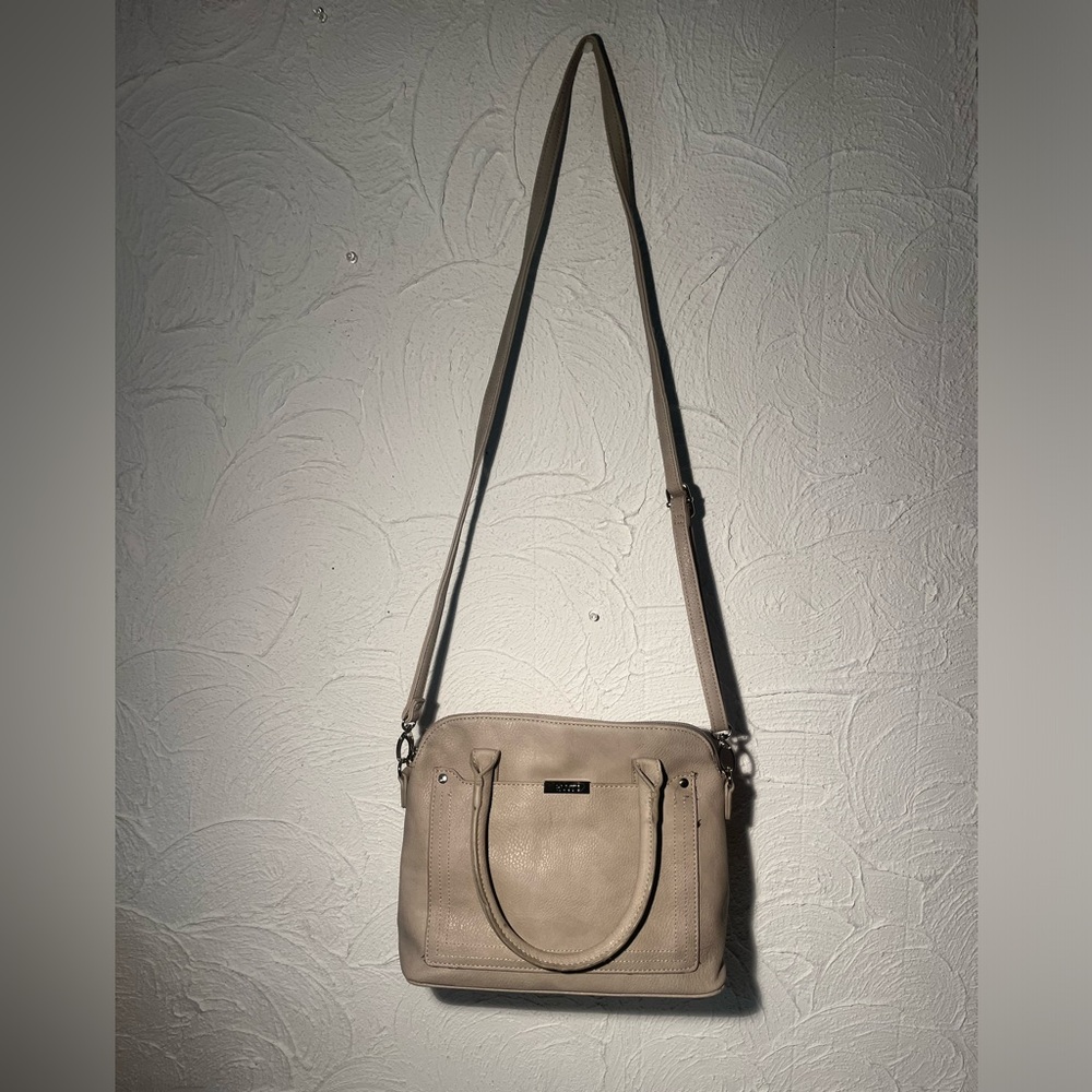 Roots Vegan Leather Beige Ladies Handbag/Purse